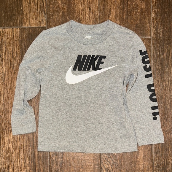 Nike Other - Nike Toddler Boys 2T Gray Just Do It Long Sleeve Shirt Logo Tee
